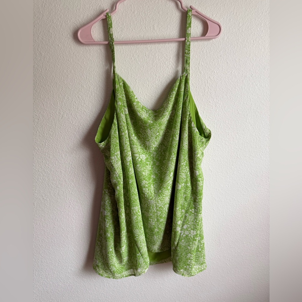 Torrid Floral Greenery Square Neck Chiffon Cami - Picture 6 of 9
